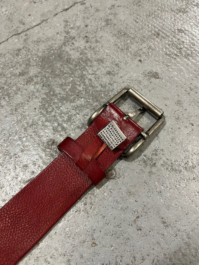 2000s Dolce & Gabbana Bordeaux Leather Belt PYRpeTu 6