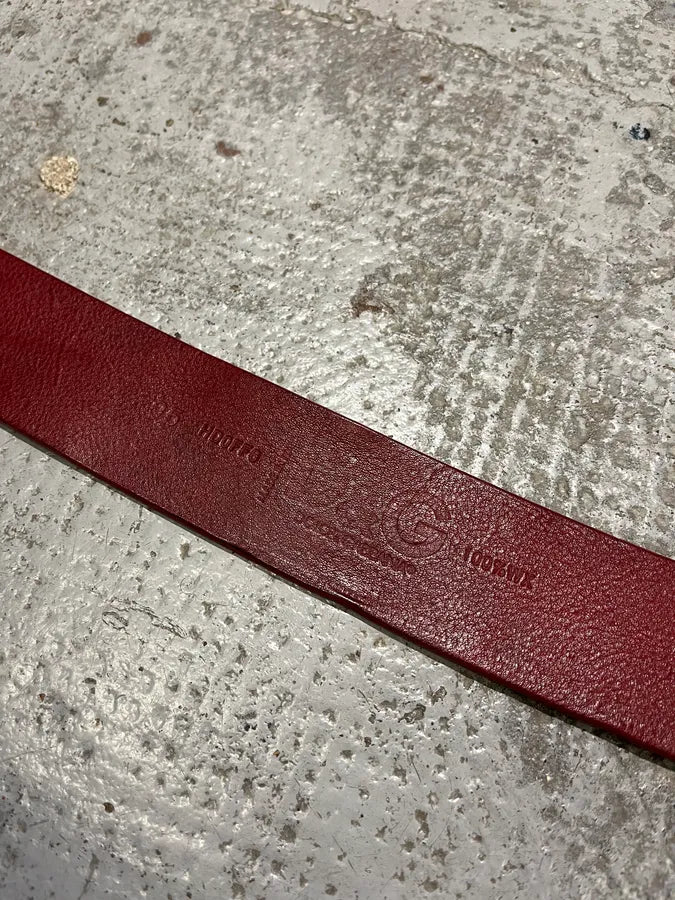 2000s Dolce & Gabbana Bordeaux Leather Belt PYRpeTu 7