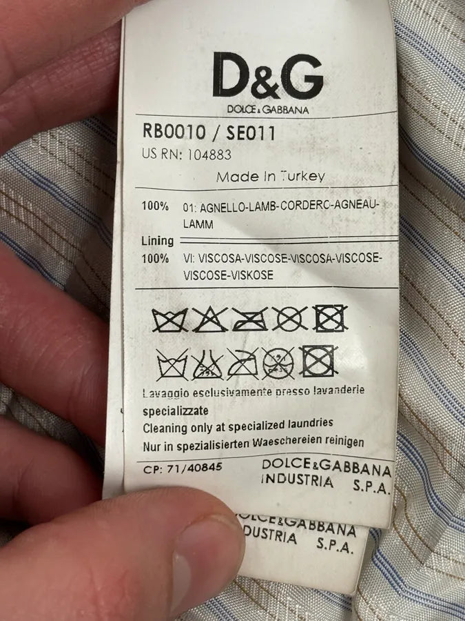2000s Dolce & Gabbana Bordeaux Leather Premium Jacket pzSXYqk 12