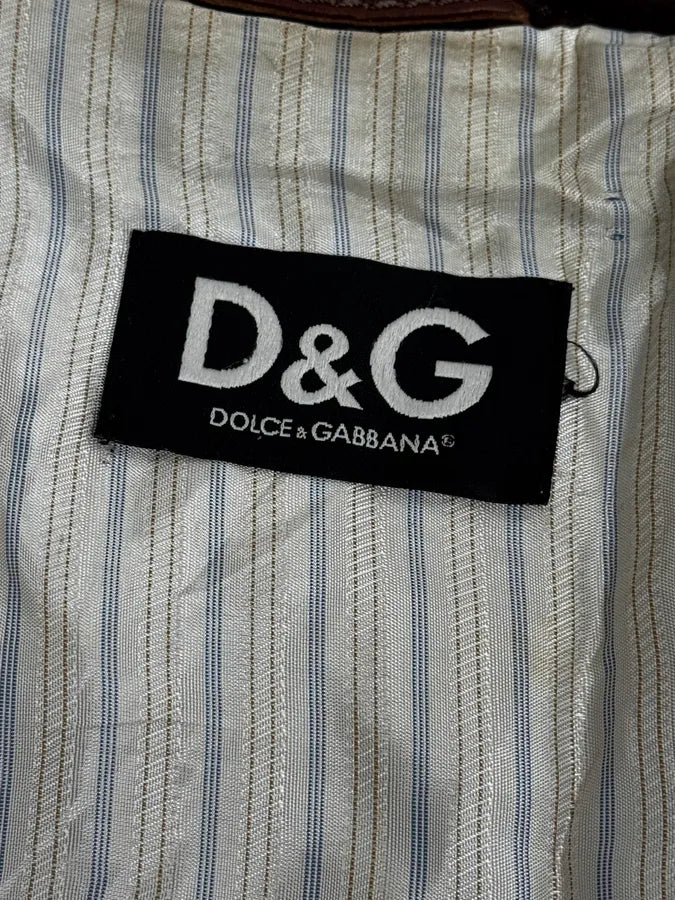 2000s Dolce & Gabbana Bordeaux Leather Premium Jacket pzSXYqk 10