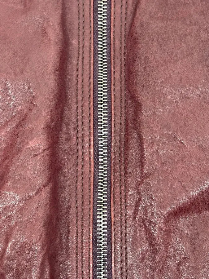 AW2011 Dolce & Gabbana Bordeaux Red Leather Jacket WKWIKQd 9