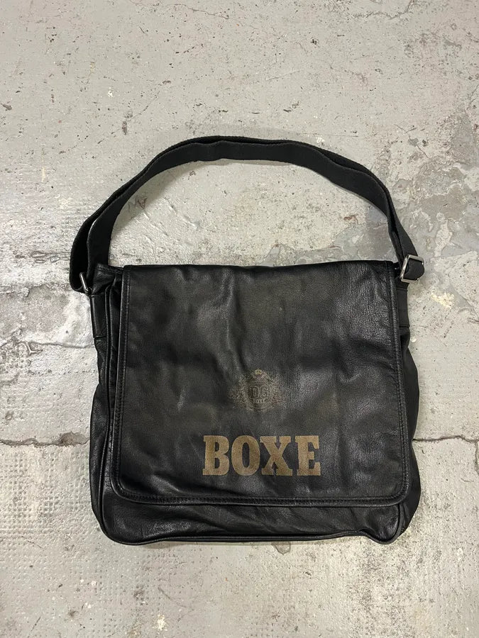 2000s Dolce & Gabbana Boxe Sport Black Leather Shoulder Bag pIryRsp 1