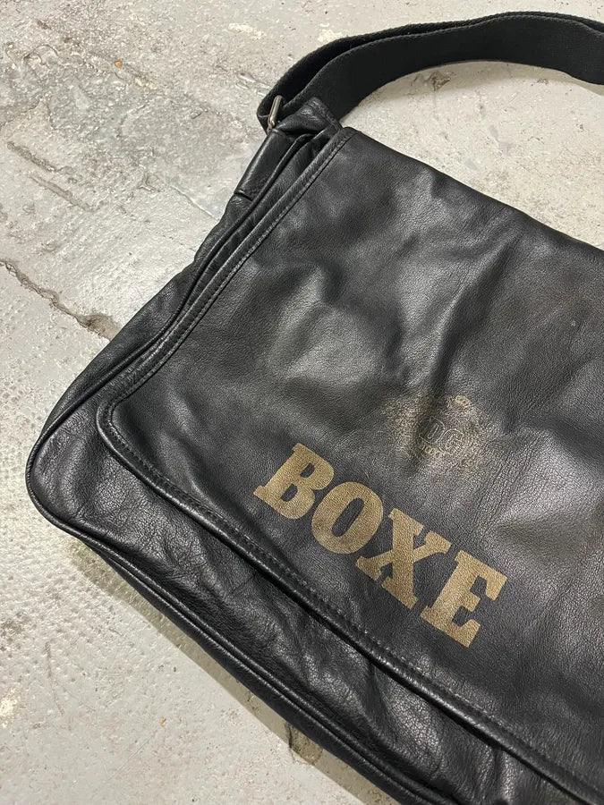 2000s Dolce & Gabbana Boxe Sport Black Leather Shoulder Bag pIryRsp 2