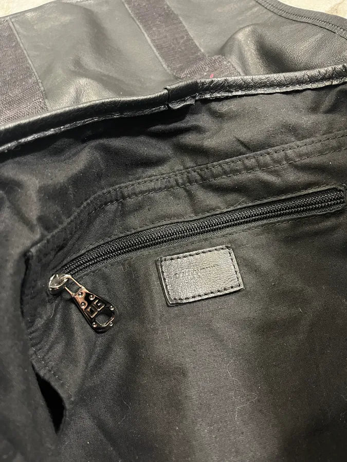 2000s Dolce & Gabbana Boxe Sport Black Leather Shoulder Bag pIryRsp 6