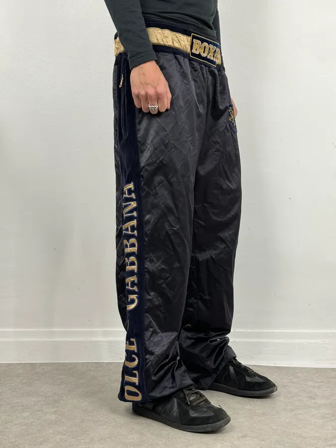 2000s Dolce & Gabbana Boxing Dark Navy Joggers Pants cFNYQFa 1