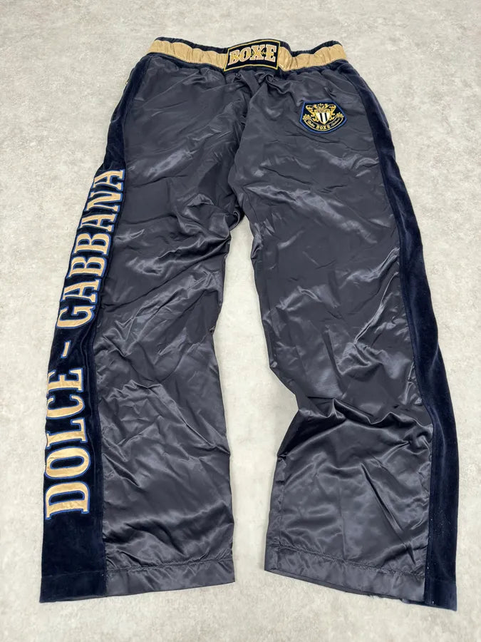 2000s Dolce & Gabbana Boxing Dark Navy Joggers Pants cFNYQFa 3