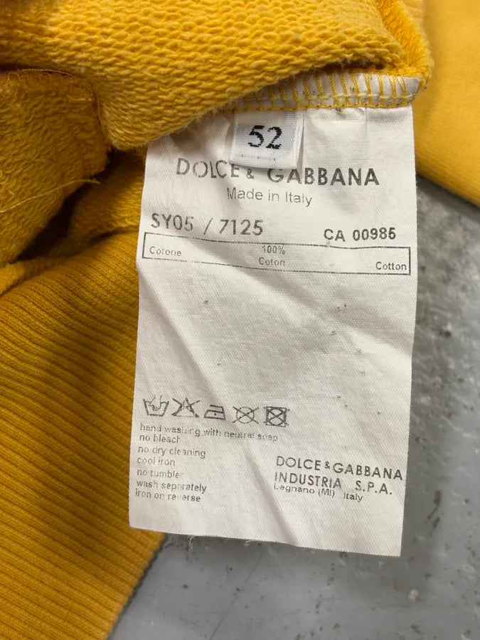 2000s Dolce & Gabbana Boxing Yellow Zip-Up Sweater evnPzqB 8