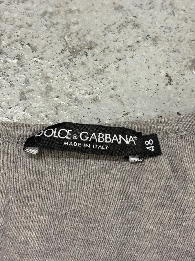 2000s Dolce & Gabbana Brando Grey T-Shirt TfYhiaM 8