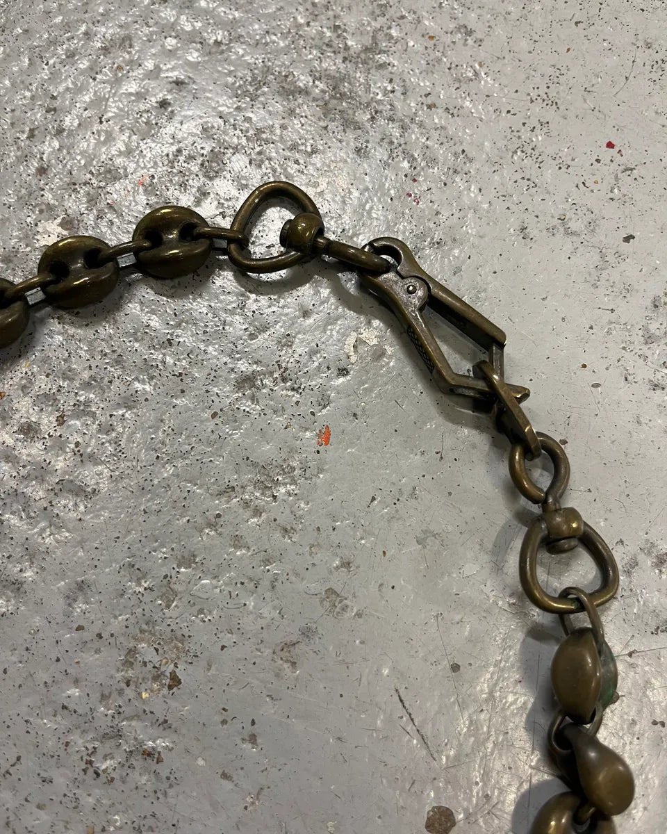 2000s Dolce & Gabbana Bronze Coffee Beans Cuban Link Necklace NkydAER 3