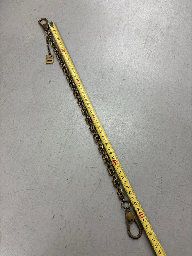 SS2003 Dolce & Gabbana Bronze Metal DG Logo Belt Chain LTOcqUV 5