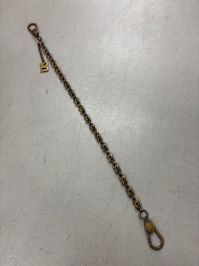 SS2003 Dolce & Gabbana Bronze Metal DG Logo Belt Chain LTOcqUV 3