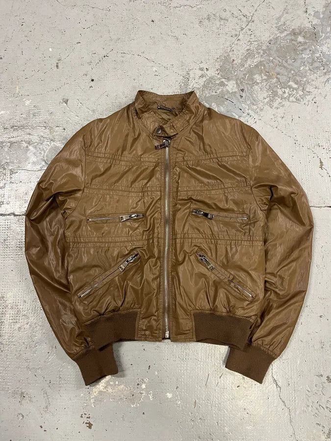 2000s Dolce & Gabbana Bronze Zip Jacket vBPSmRa 0