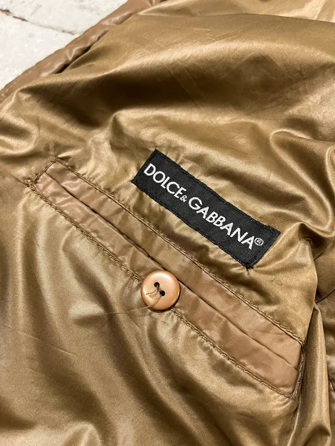 2000s Dolce & Gabbana Bronze Zip Jacket vBPSmRa 9