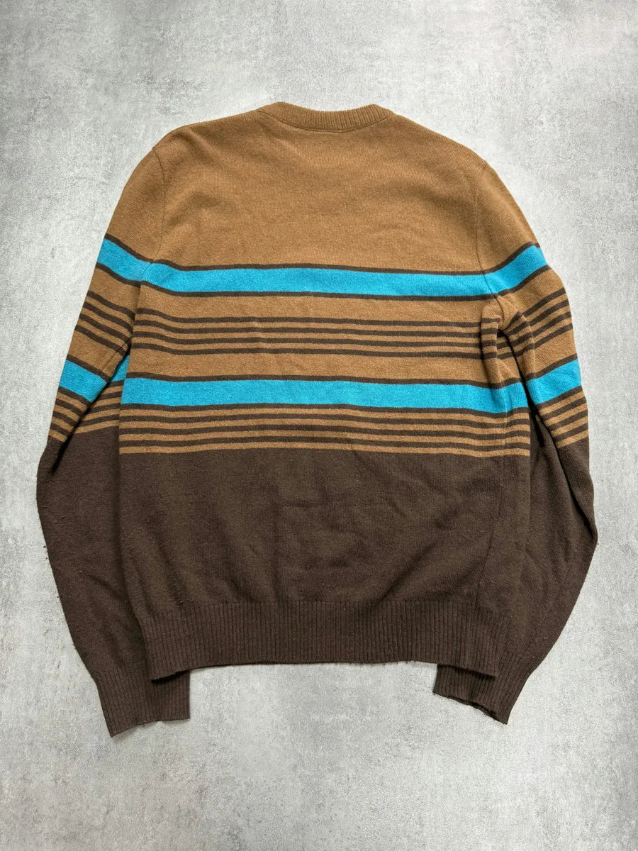 2000s Dolce & Gabbana Brown & Blue Sripes Lambwool Sweater DEGOjEH 3