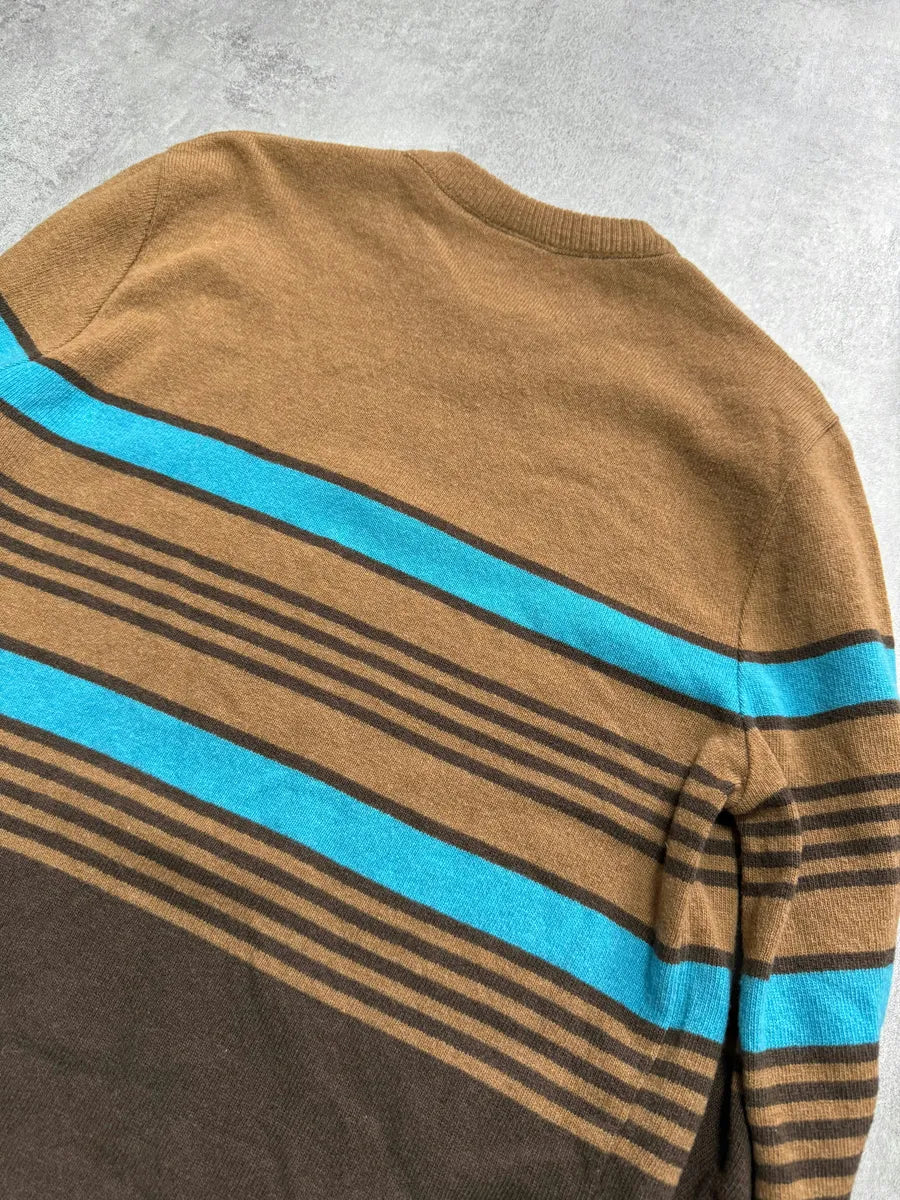 2000s Dolce & Gabbana Brown & Blue Sripes Lambwool Sweater DEGOjEH 4
