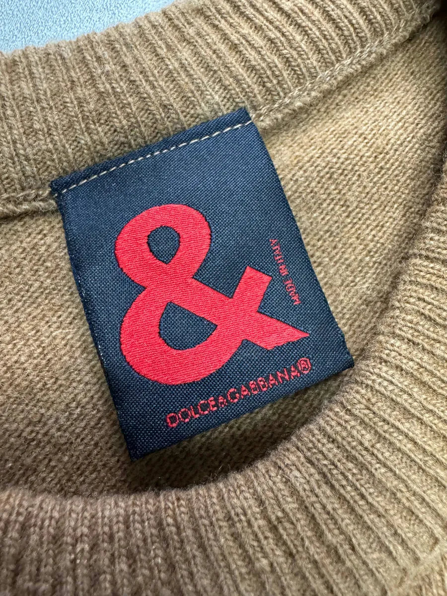 2000s Dolce & Gabbana Brown & Blue Sripes Lambwool Sweater DEGOjEH 5