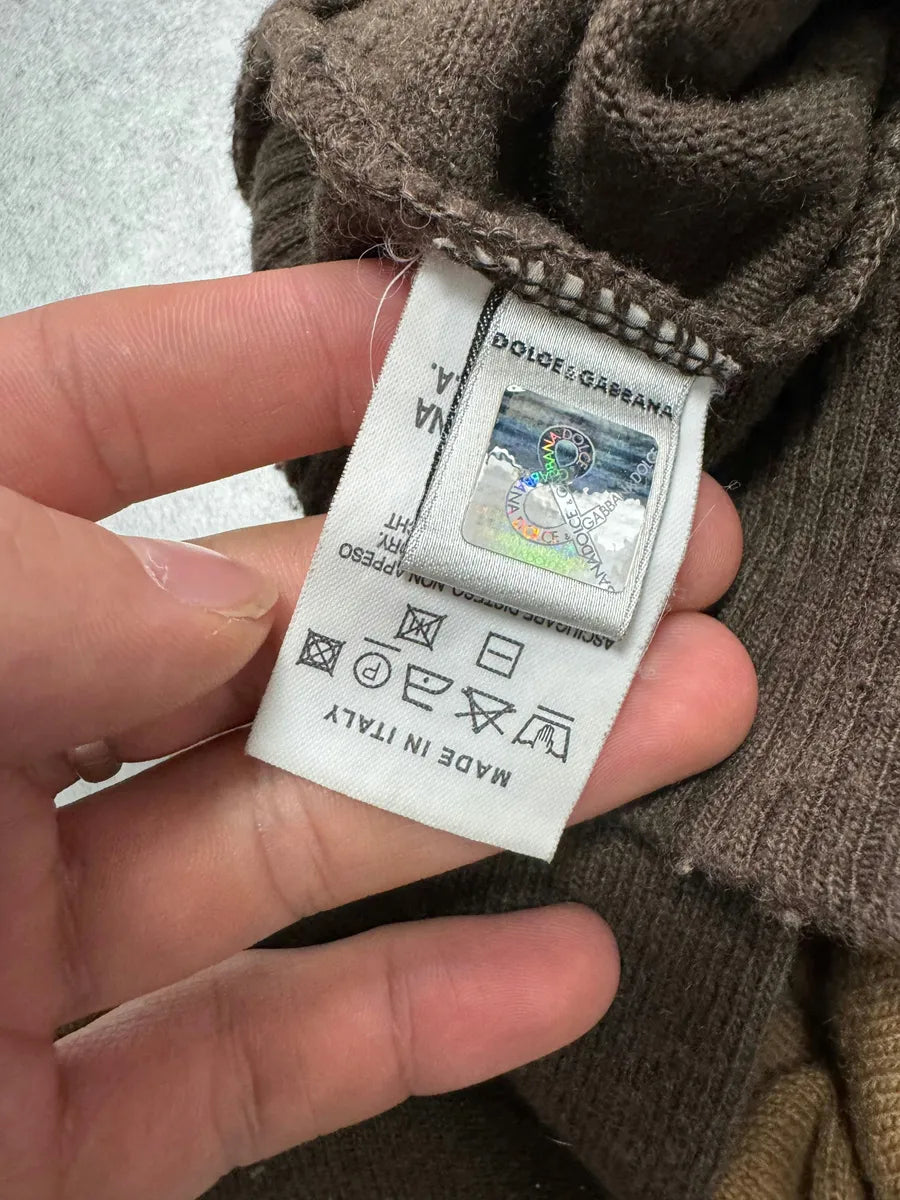 2000s Dolce & Gabbana Brown & Blue Sripes Lambwool Sweater DEGOjEH 6