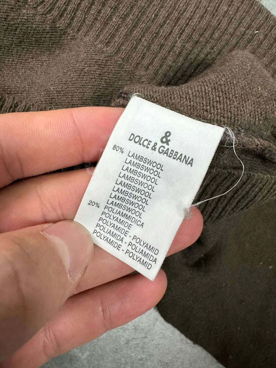 2000s Dolce & Gabbana Brown & Blue Sripes Lambwool Sweater DEGOjEH 7