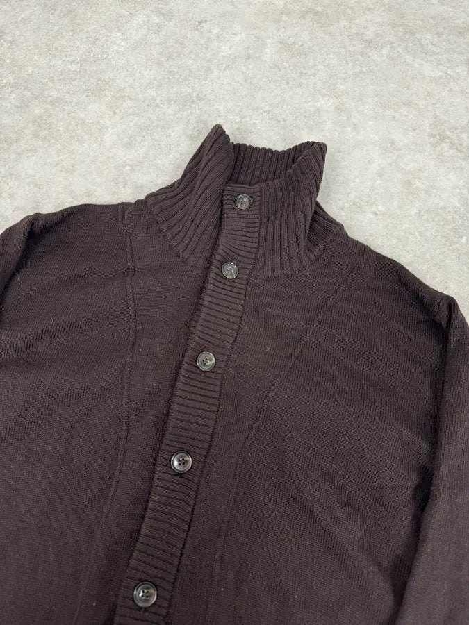 AW2005 Dolce & Gabbana Brown & Grey Layered Double Cardigan Sweater qGaErwU 6