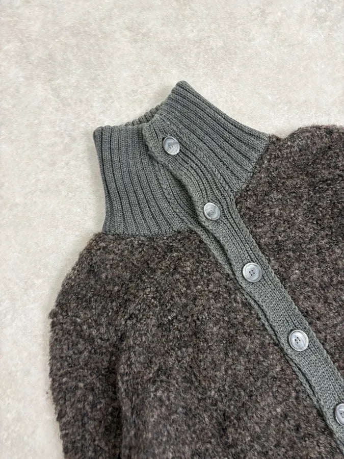 AW2008 Dolce & Gabbana Brown & Khaki Wool Cardigan TWmplSE 4
