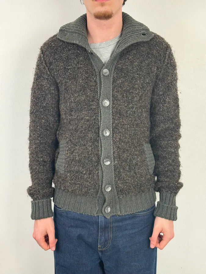 AW2008 Dolce & Gabbana Brown & Khaki Wool Cardigan TWmplSE 1