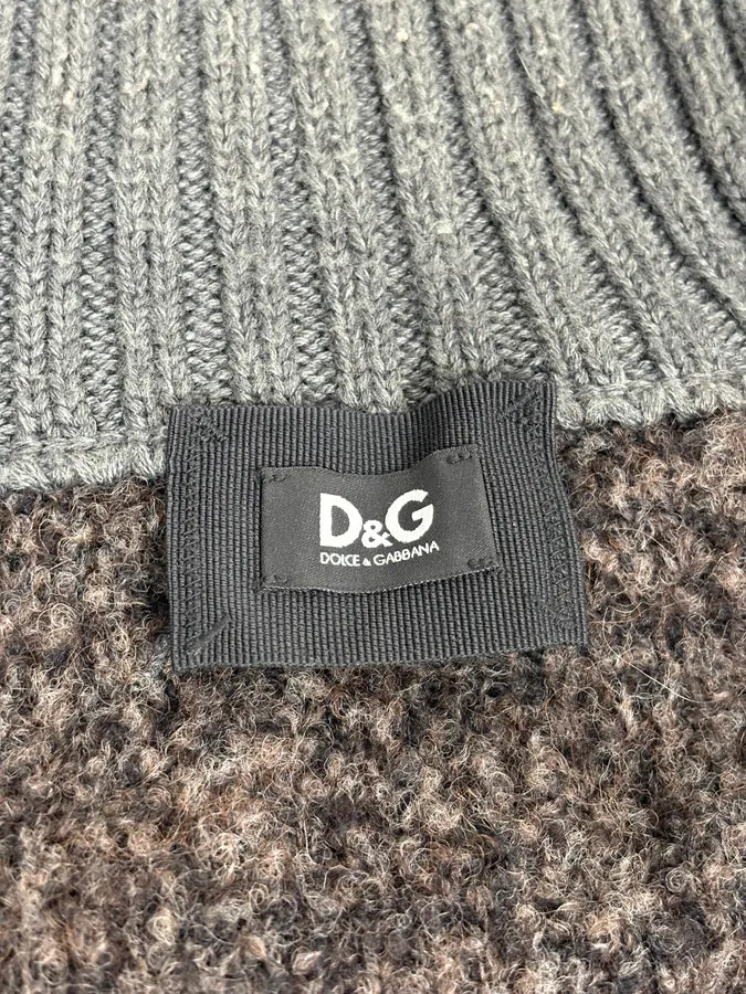 AW2008 Dolce & Gabbana Brown & Khaki Wool Cardigan TWmplSE 10