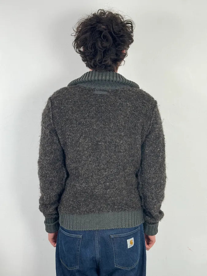 AW2008 Dolce & Gabbana Brown & Khaki Wool Cardigan TWmplSE 2