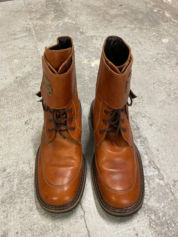 2000s Dolce & Gabbana Brown Ankle Leather Boots OLWEIHV 4