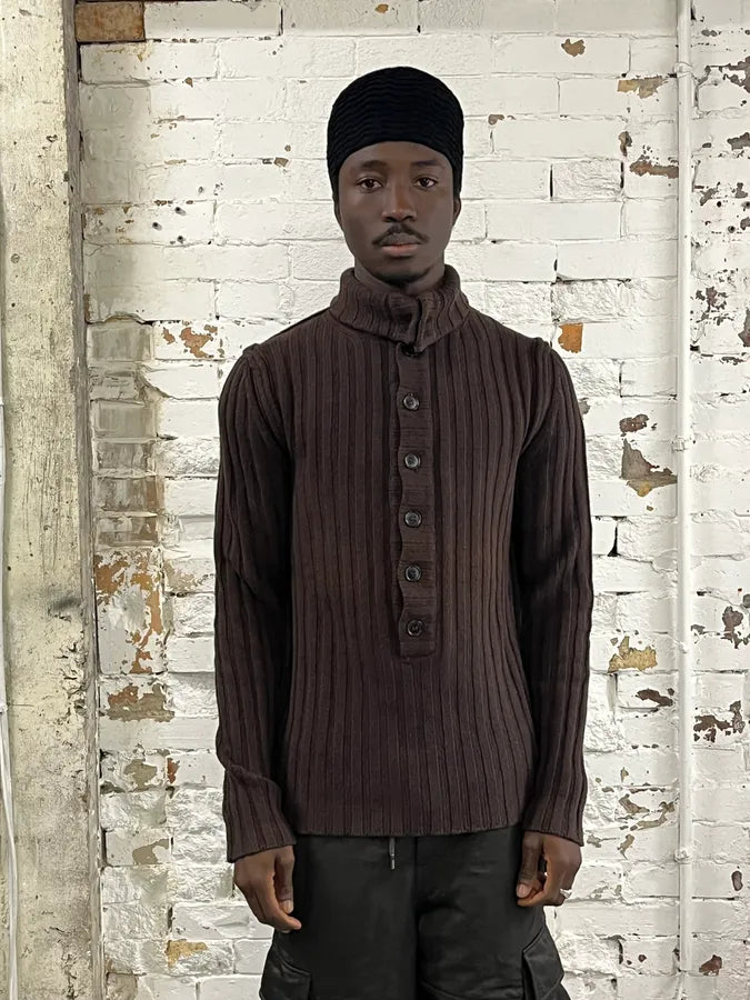2000s Dolce & Gabbana Brown Buttoned Collar Longsleeves GqyszwC 0