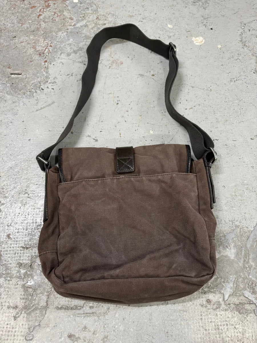 2000s Dolce & Gabbana Brown Canva Cargo Shoulder Bag eApdlyK 2