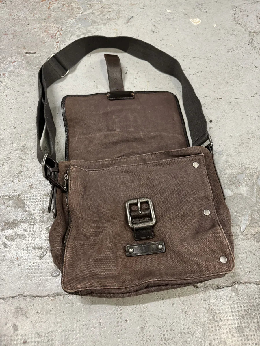 2000s Dolce & Gabbana Brown Canva Cargo Shoulder Bag eApdlyK 4