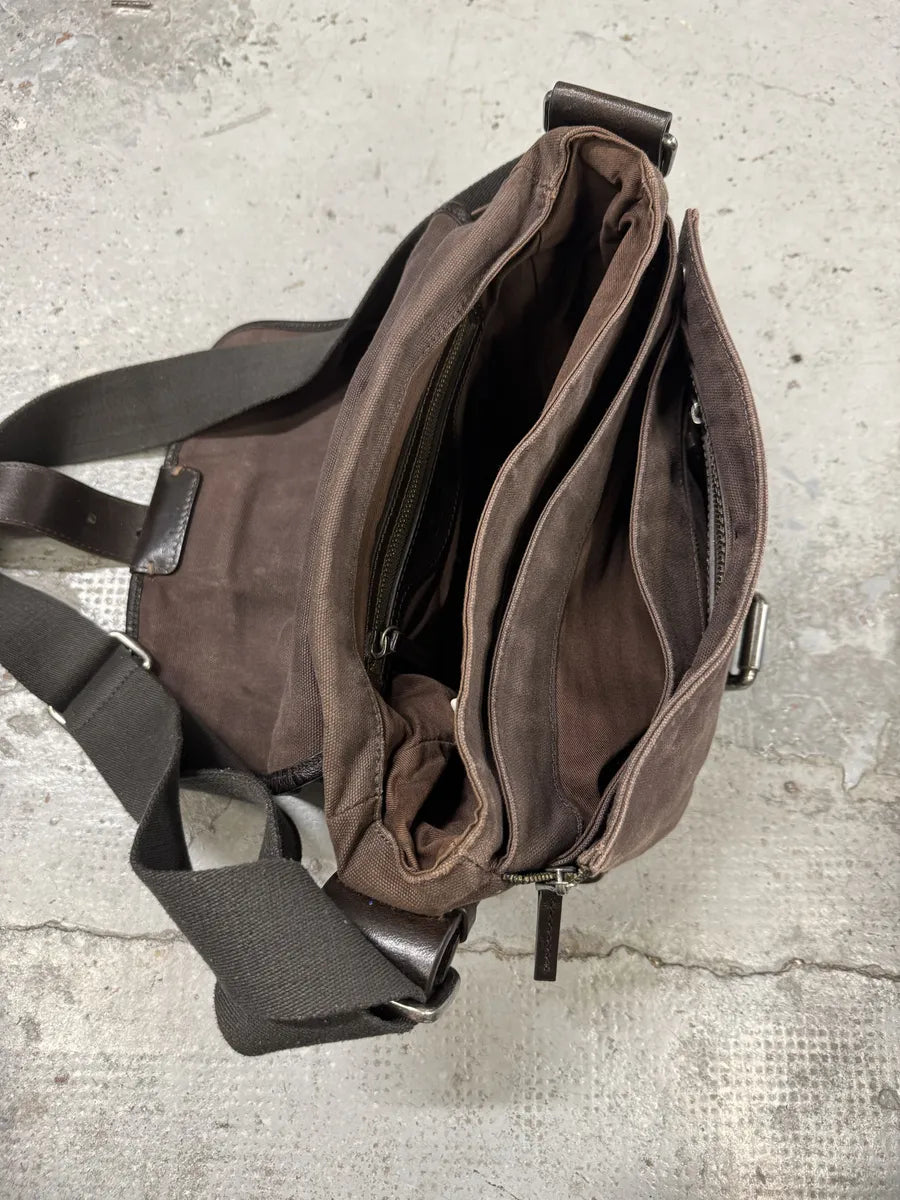 2000s Dolce & Gabbana Brown Canva Cargo Shoulder Bag eApdlyK 5