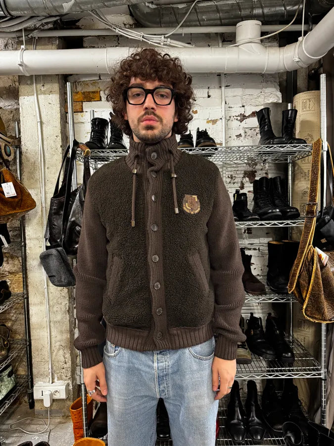 2000s Dolce & Gabbana Brown Cardigan  Wool Jacket fIxfPVz 1