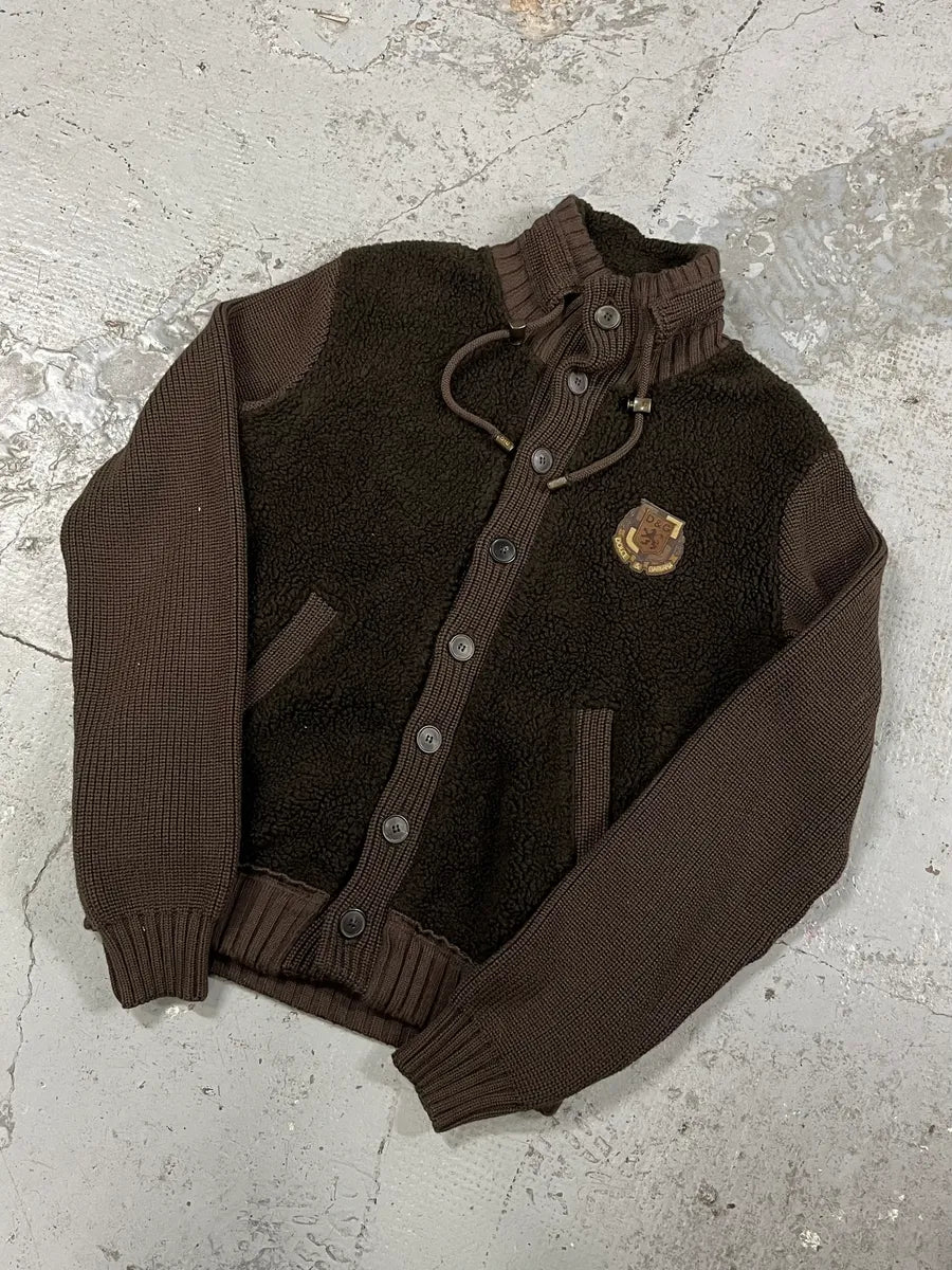 2000s Dolce & Gabbana Brown Cardigan  Wool Jacket fIxfPVz 3