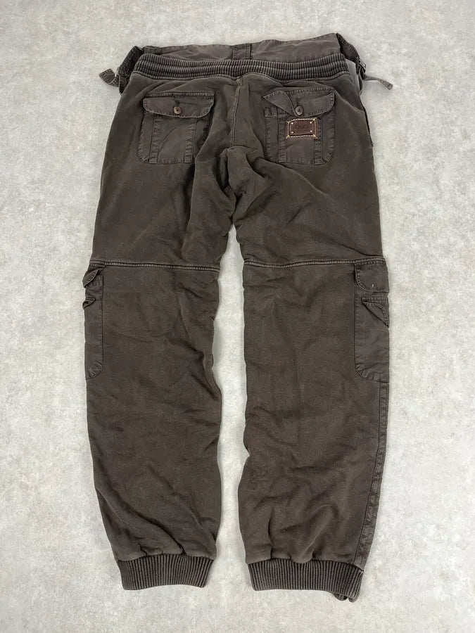 SS2006 Dolce & Gabbana Brown Cargo Jogger Pants vaylKfy 6
