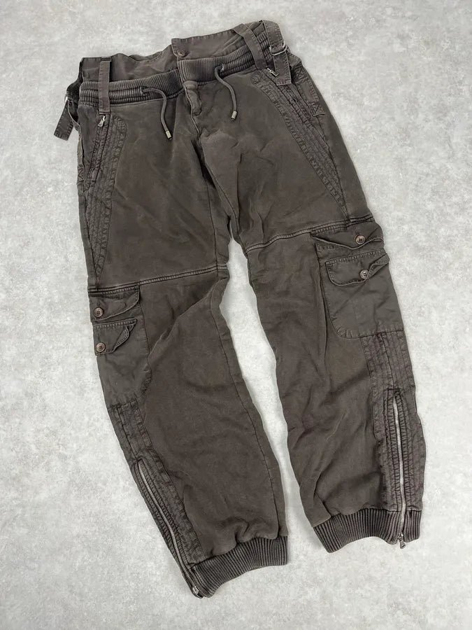 SS2006 Dolce & Gabbana Brown Cargo Jogger Pants vaylKfy 4