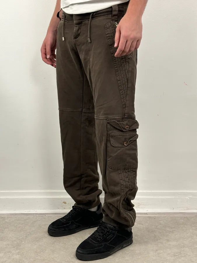 SS2006 Dolce & Gabbana Brown Cargo Jogger Pants vaylKfy 2