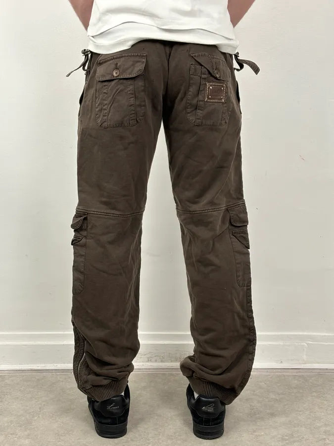 SS2006 Dolce & Gabbana Brown Cargo Jogger Pants vaylKfy 3
