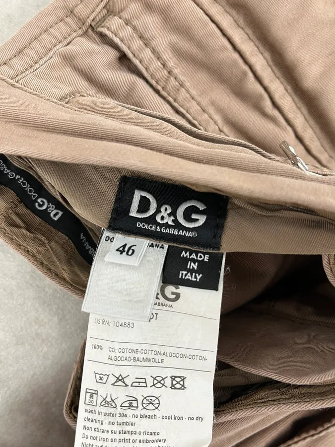 2000s Dolce & Gabbana Beige Cargo Pants hMUcxts 11