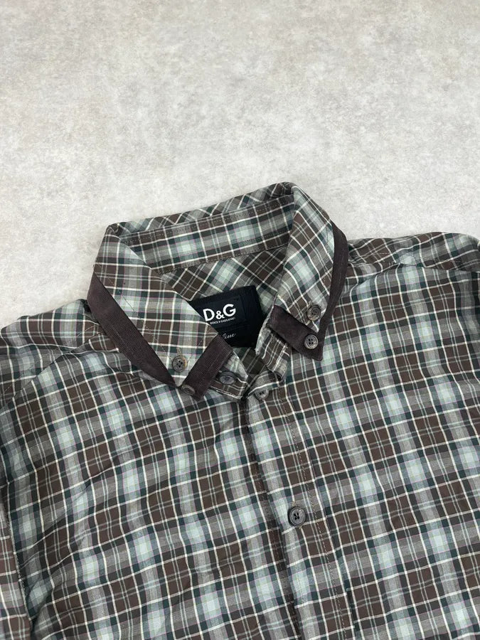 SS2011 Dolce & Gabbana Brown Checkered Shirt HbtyRiJ 3