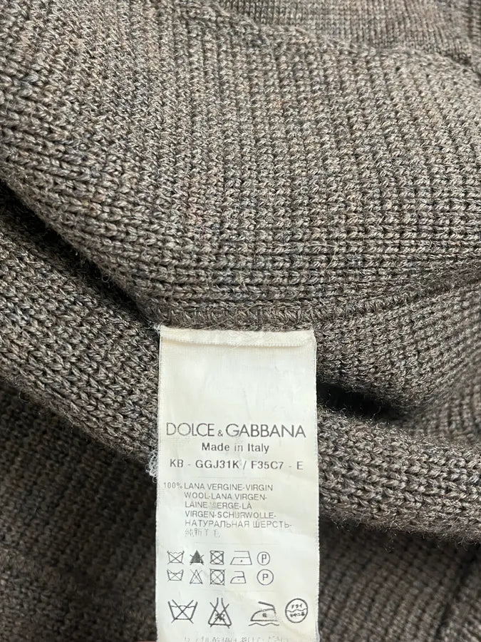 2000s Dolce & Gabbana Brown Classy Zip-up Sweater jQiCryH 10