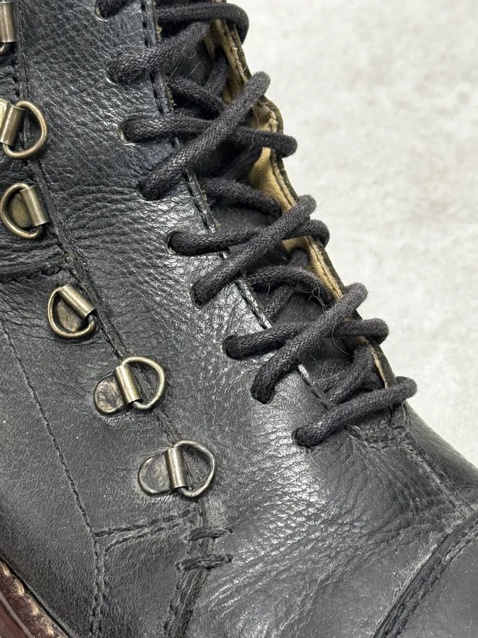 AW2006 Dolce & Gabbana Black Combat Leather Boots PcHYESt 4