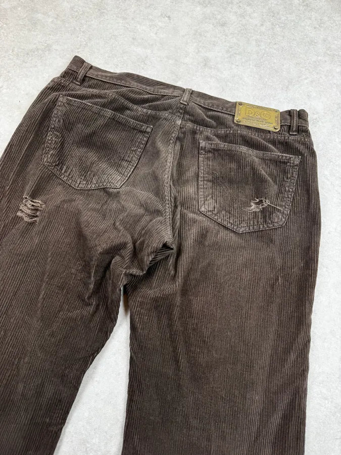 2000s Dolce & Gabbana Brown Corduroy Distressed Pants upALweG 6