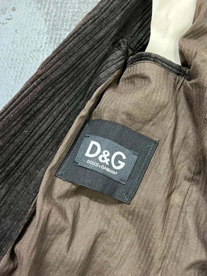 2000s Dolce & Gabbana Brown Corduroy Puffer Double Layer Jacket ijnSjgu 10