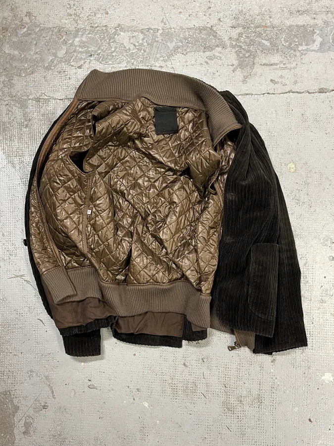2000s Dolce & Gabbana Brown Corduroy Puffer Double Layer Jacket ijnSjgu 8
