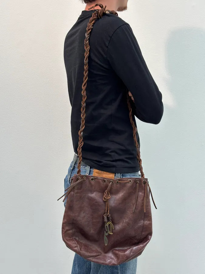 2000s Dolce & Gabbana Brown Drawstring Bucket Bag ezGtJAw 3