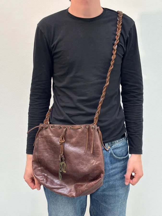2000s Dolce & Gabbana Brown Drawstring Bucket Bag ezGtJAw 2