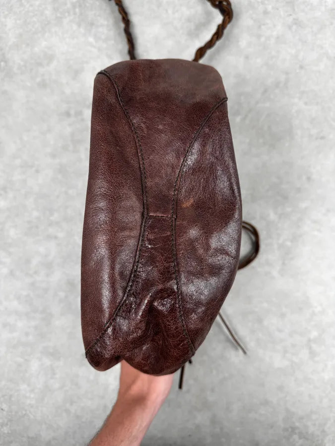 2000s Dolce & Gabbana Brown Drawstring Bucket Bag ezGtJAw 9