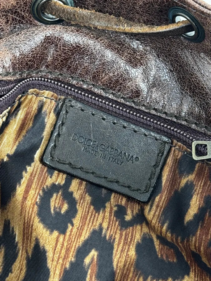 2000s Dolce & Gabbana Brown Drawstring Bucket Bag ezGtJAw 11
