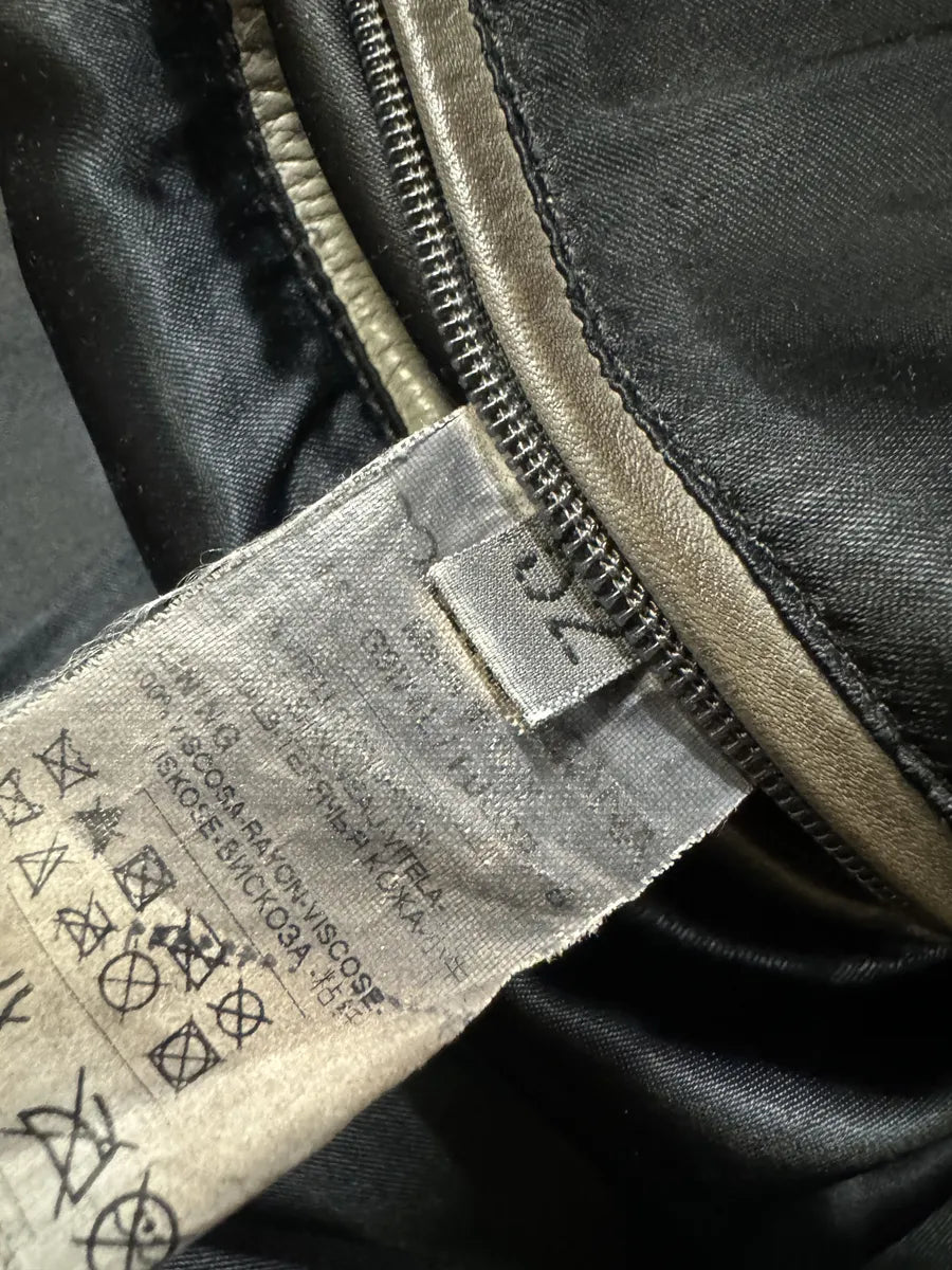 2000s Dolce & Gabbana Brown Eroded Leather Jacket plAPQfi 6